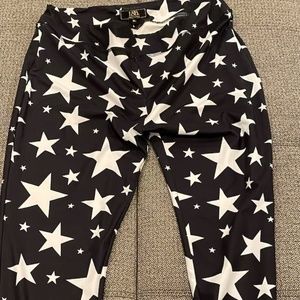 Brand New, L&B Leggings, Black with White Stars
